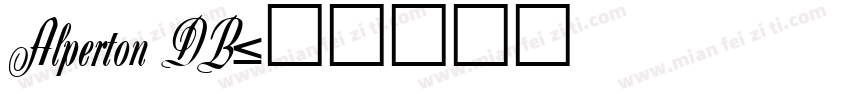 Alperton DB字体转换